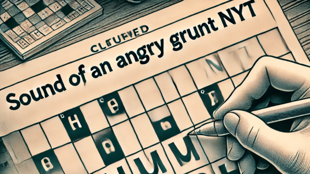 Angry Grunt NYT The Role of Cross-Referencing in Solving Onomatopoeic Clues