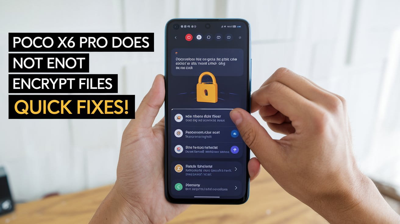 Poco X6 Pro Does Not Encrypt Files Error